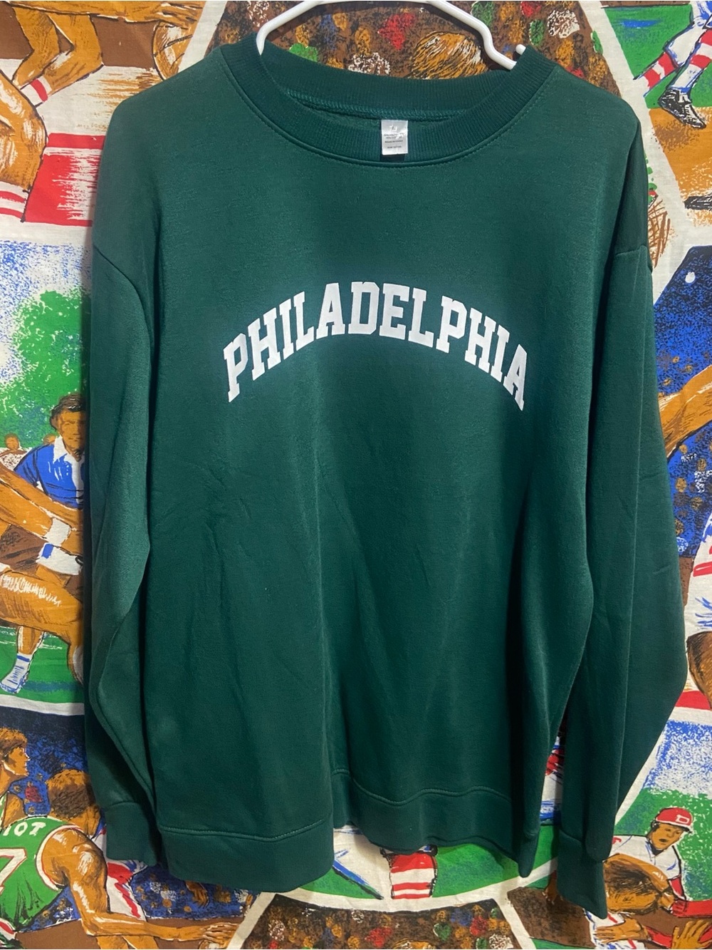 Philadelphia Green Crewneck Sweatshirt - Classic City Print